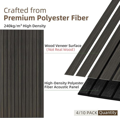 TO-TH Wood-Look Sound Panels, 4 Pack 47.2” x 23.6” Soundproof Wall Panels - Image 2