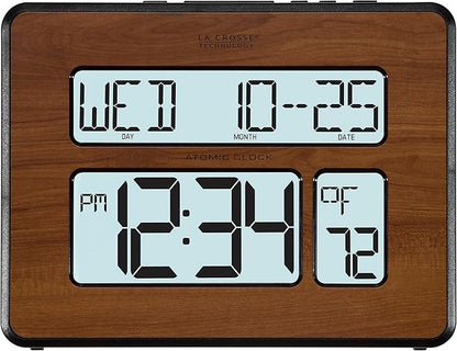 La Crosse Technology 513-1419BL-WA-INT Atomic Large Full Digital Calendar Clock - Image 3