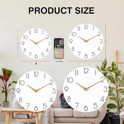 cicininc Wall Clock, Decorative Battery Operated Wall Clocks - Image 4