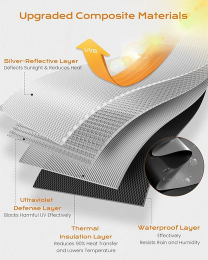 Portable Blackout Curtains for Bedroom, Easy Install No Drill Black Out - Image 5