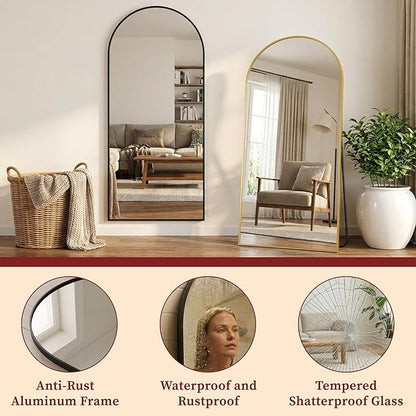 Suidia 81"x41" Arched Full Length Mirror - Image 6