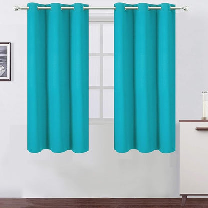 LEMOMO Teal Thermal Blackout Curtains/38 x 63 Inch/Set of 2 Panels Room by Lemomo