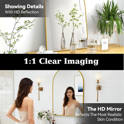 SCWF-GZ 24x36 Arch Mirror Rectangle Full Length Wall Mounted Hanging or Against - Image 4