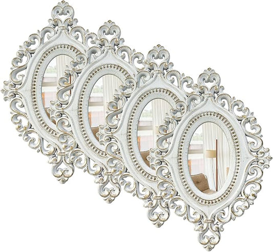 ZEXUIRU 4 Set. Rustic Wall Mirrors by ZEXUIRU