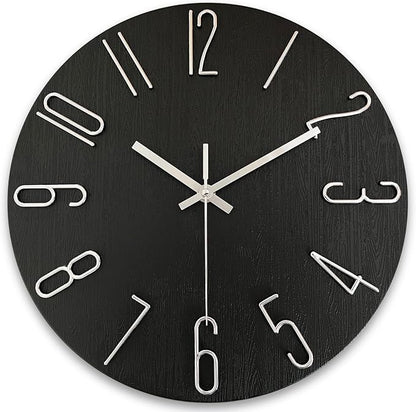 AIRUIFU Wall Clock 12 Inch Silent Non-Ticking Modern Clocks Battery Operated by AIRUIFU