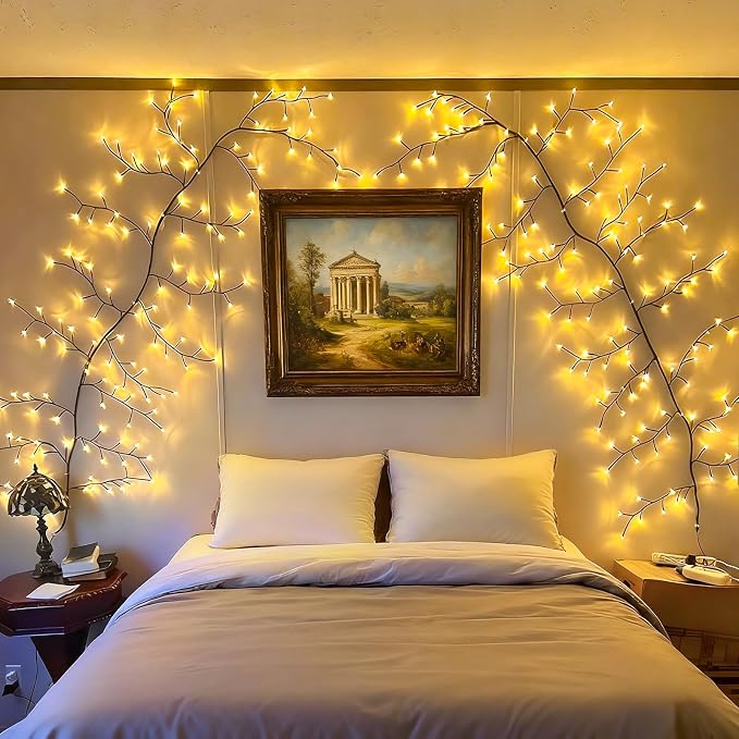 Enchanted Willow Vine Lights for Wall: 7.5FT led Twinkling Tree Branch Light by SolarOutdoorLights