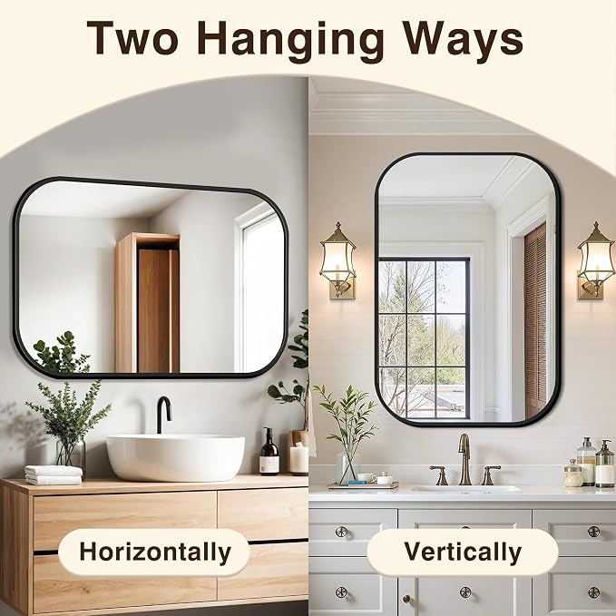 FICTOR Bathroom Vanity Mirror for Wall, 2 Pack 26" x 38" Rectangle Bathroom - Image 7