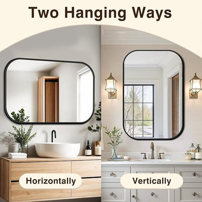 FICTOR Bathroom Vanity Mirror for Wall, 2 Pack 26" x 38" Rectangle Bathroom - Image 7