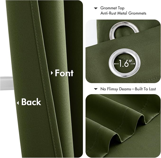MIULEE Blackout Curtains for Bedroom Living Room 2 Panels, Thermal Insulated - Image 4