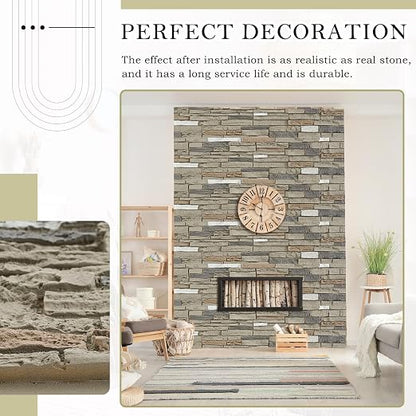 2 Pack Faux Stone Panels Interior 45.6''l x 11.8''h x 0.98''d Faux Siding - Image 6