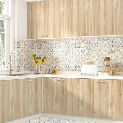 WESTICK Light Wood Grain Contact Paper Peel and Stick Countertops Waterproof - Image 4