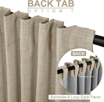 100% Blackout Shield Linen Blackout Curtains - Image 4