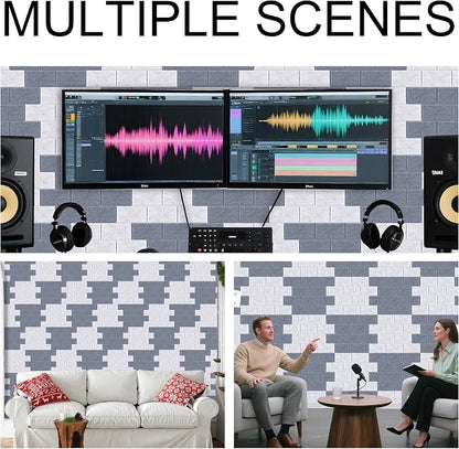 WoveN SounD Brick Acoustic Wall Panels Seamless Visual, High Density, Sound - Image 8