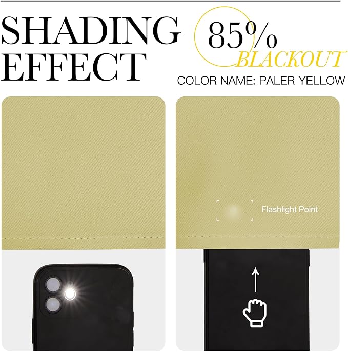 NICETOWN RV Blackout Curtains for Camper Windows, Paler Yellow, Kitchen Curtains - Image 4