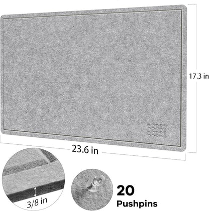 Lightomorrow Bulletin Board, 24 x 18 inches Felt Board - Image 3