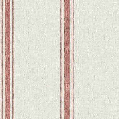 Chesapeake 3115-12464 Linette Burnt Sienna Fabric Stripe Wallpaper, Burnt Sienna by Chesapeake