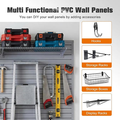 Slatwall 4x4t FT PVC Slat Wall Panels, Interlocking Garage Slat Wall Panels - Image 5