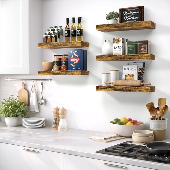 Sorbus Floating Shelves for Wall – 16 Inch Floating Shelf for Kitchen, Living - Image 5