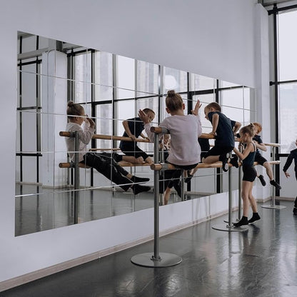 Ruomeng Home Gym Mirrors 14" x 12" x 16Pcs Wall Mounted Mirror Glass Frameless - Image 4