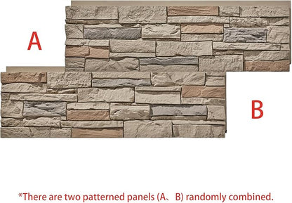Faux Stone Wall Panels 1-Pack PU Stone Veneer Siding, Mortarless 46.25x12.88 - Image 5