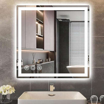 Memobarco LED Bathroom Mirror 24"x 24" by MEMOBARCO