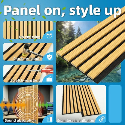 Art3d 6-Piece Wood Slat Acoustic Panels - Image 4