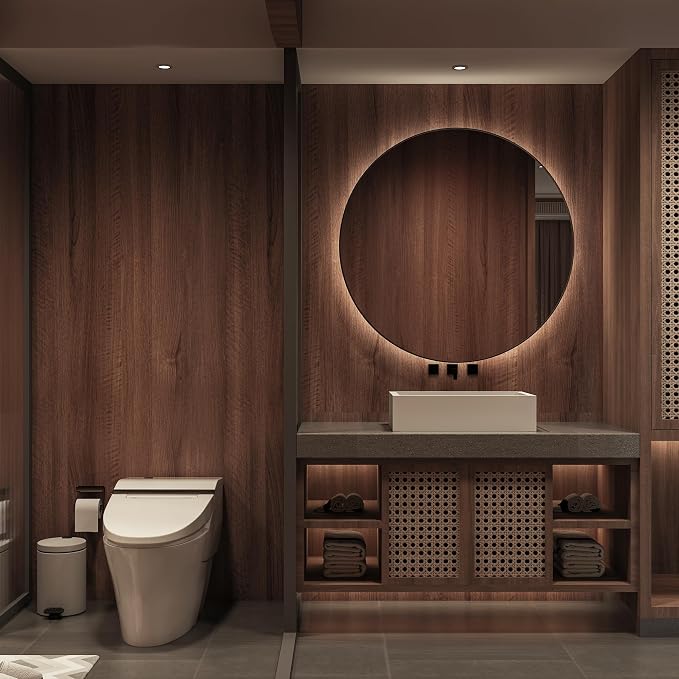 48x354 inch Large Walnut Wood Contact Paper Peel and Stick Wood Wallpaper - Image 5