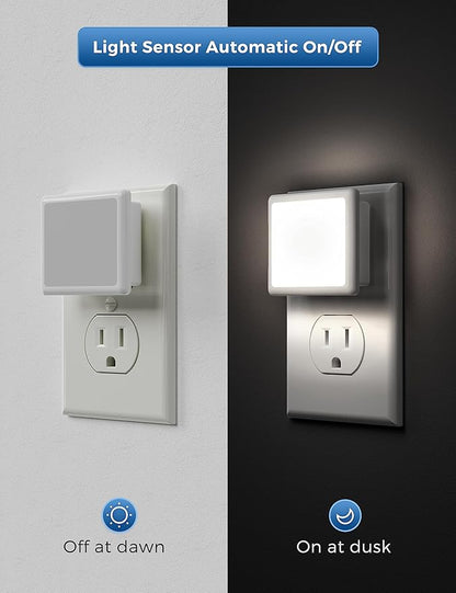 L LOHAS LED Night Lights Plug into Wall 2-Pack, 0.3W Plug in Night Light - Image 3