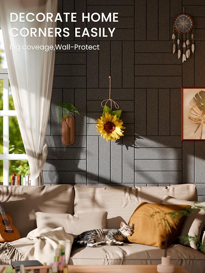 Bumusty Large Cork Board Alternative-36 x 24" Felt Bulletin Board Tiles - Image 4