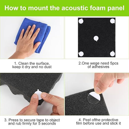 500Pcs Acoustic Foam Panels Tape, Removable Mounting Tape - Image 5