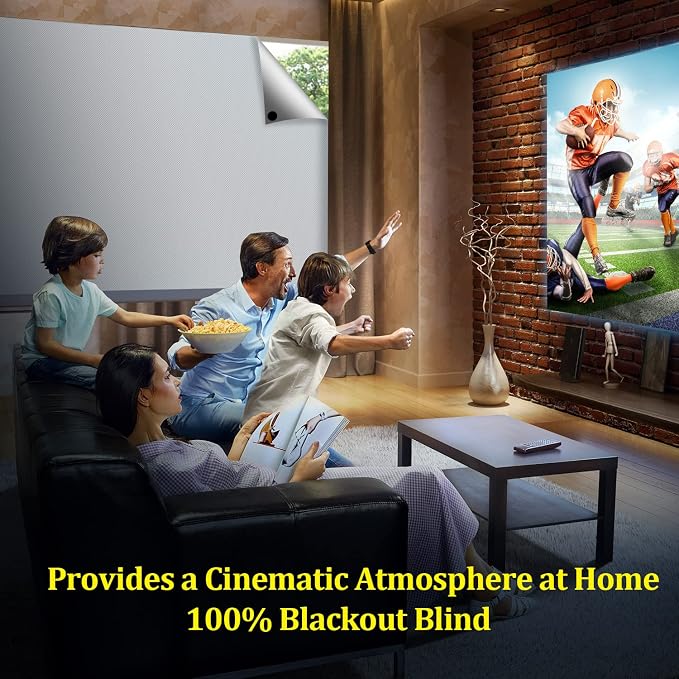 FADOTY Blackout Curtains for Bedroom, Portable 100% Black Out Window Cover Film - Image 7