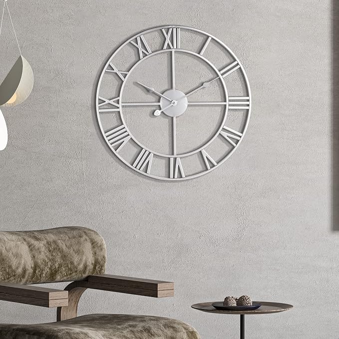 LEIKE 24" Modern Large Wall Clocks, Silent Non Ticking, Battery Operated - Image 7
