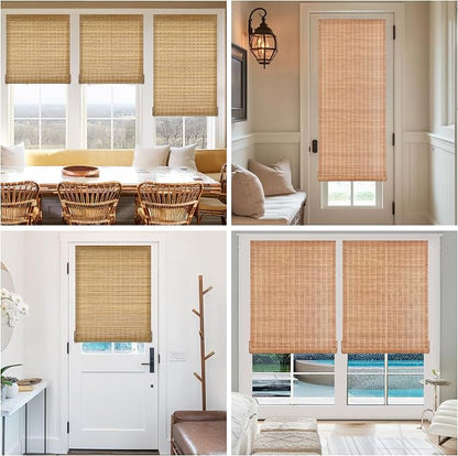 LazBlinds No Tools No Drill Bamboo Roller Shades, Cordless Bamboo Blinds - Image 5