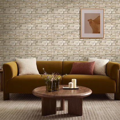 COMSTICKC 3D Peel and Stick Faux Stone Wall Sticker, Ultra-Light Thin PVC Rock - Image 7