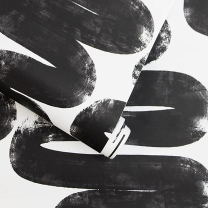 Tempaper x Bobby Berk White & Black Wiggle Room Removable Peel and Stick - Image 4