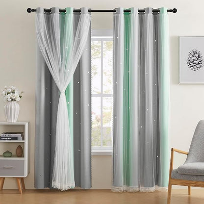 XiDi Blackout Curtains for Bedroom & Kids Room by Addsomecolortolife