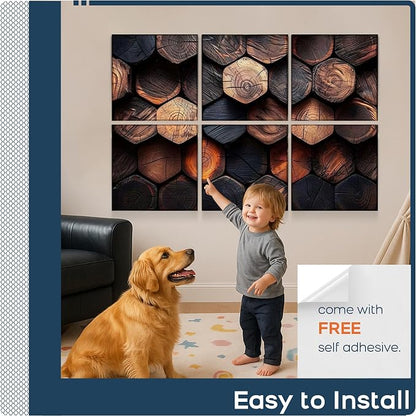 BUBOS 6 Pack Art Acoustic Panels, 70.8" x 47.2" Sound Absorbing Wall Decor - Image 8