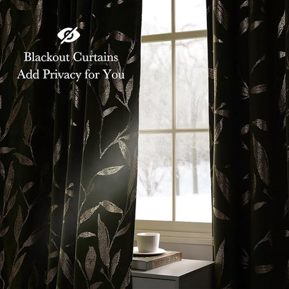 NICETOWN Olive Green Velvet Curtains - Image 7