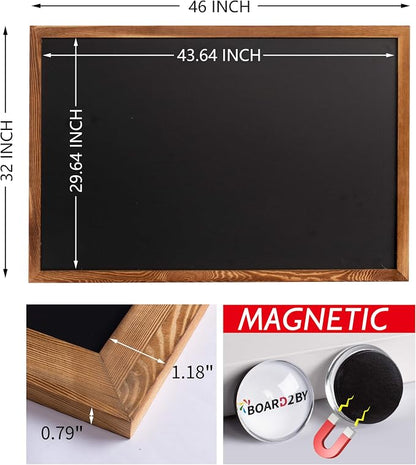 Magnetic Chalkboard Black Board 46 x 32, Extra Large Chalk Board Blackboard - Image 4