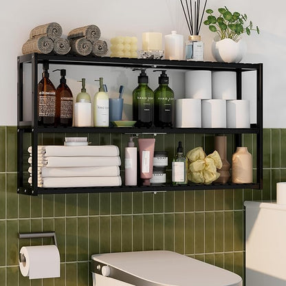 Extra Long Bathroom Organizer Storage Shelves 100% Bamboo Adjustable Height by PPN