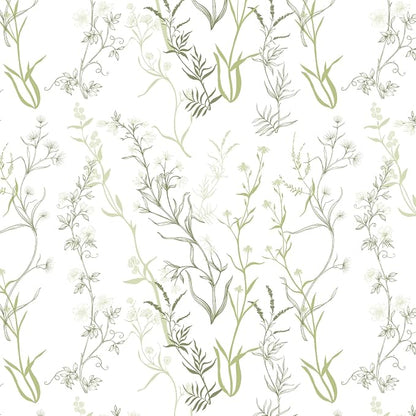 Timeet Floral Peel and Stick Wallpaper Botanical Wildflower Self Adhesive Wall by Timeet