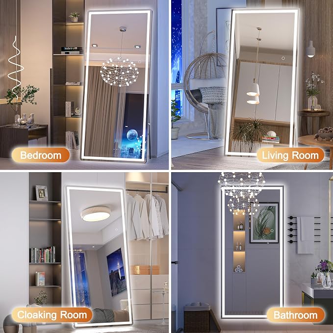 Hasipu Full Length Mirror with Lights, Full Body Dressing Hanging Mounted Mirror - Image 8