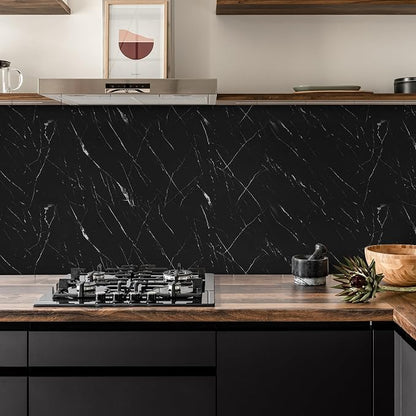 Abyssaly Black Marble Contact Paper Peel and Stick Countertops Waterproof Stick - Image 8