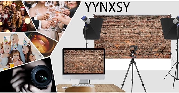 YYNXSY 6X4FT Large Fabric Brick Background - Image 2