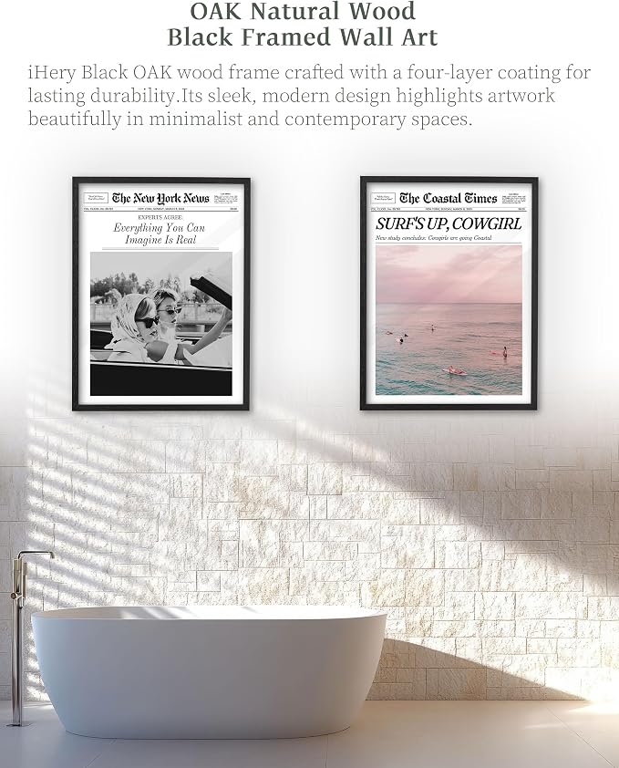 iHery Premium Natural Black OAK Wood 16x20in Everything You Can Imagine Is Real - Image 5