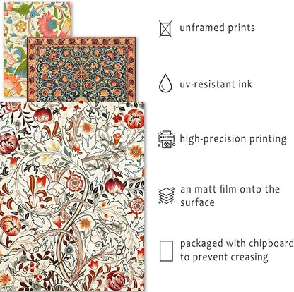 ANERZA 16 PCS William Morris Wall Art Decor, Floral Wall Prints - Image 3