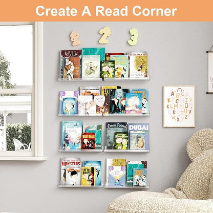 upsimples 14 Pack Acrylic Shelves Wall Organizer and Storage, Toy Cars - Image 6