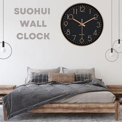 Silent Wall Clock 12 Inch Non-Ticking Wall Clocks Battery Operated - Image 9
