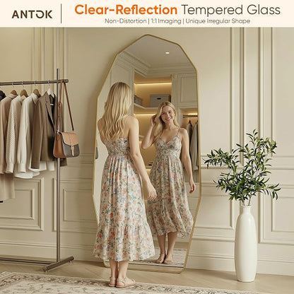 Antok Full Length Mirror, Free Standing Wall Mounted or Leaning Full Body Mirror - Image 4