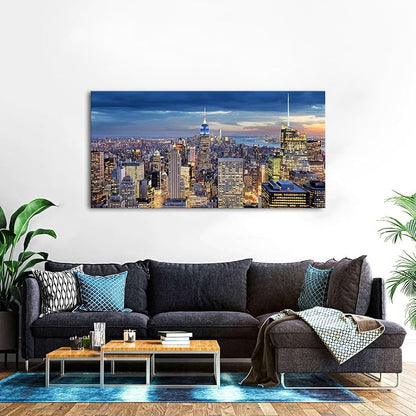 Extra Large New York City Wall Art NYC Skyline Office Wall Decor Sunset - Image 4